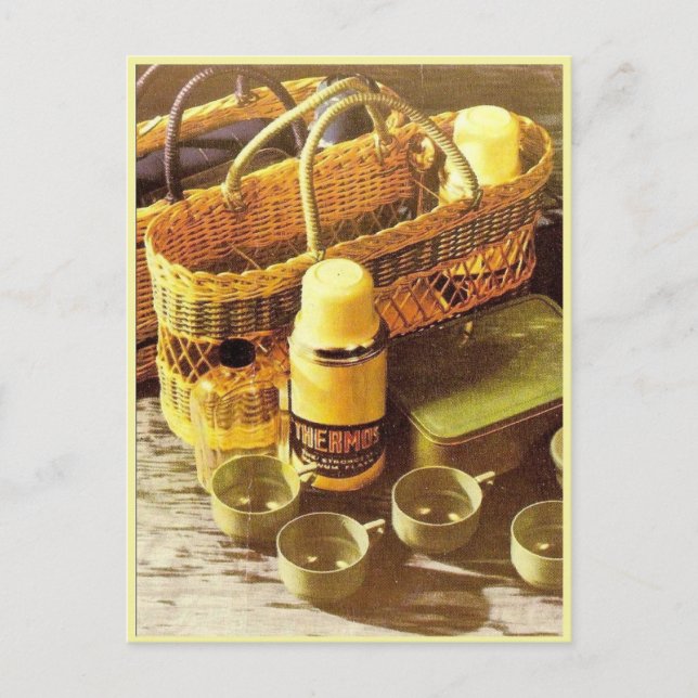 Vintage advertising Flask Postcard (Front)