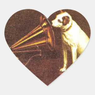 VIntage advertising, His master's Voice Heart Sticker