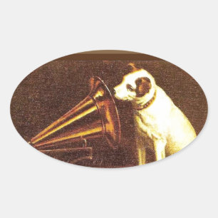 VIntage advertising, His master's Voice Oval Sticker