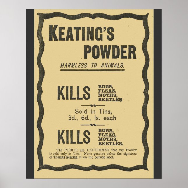 Vintage Advertising, Keatings powder Poster (Front)