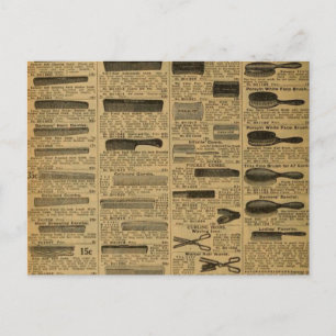 Vintage Advertising Newspaper Beauty Postcard