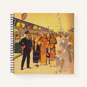 Vintage Advertising Poster For London Underground Notebook