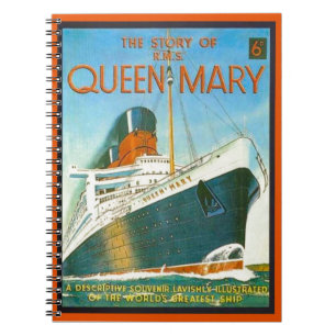 Vintage advertising, RMS Queen Mary Notebook