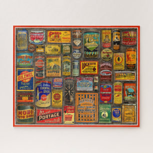VINTAGE ADVERTISING TIN COLLECTION  JIGSAW PUZZLE