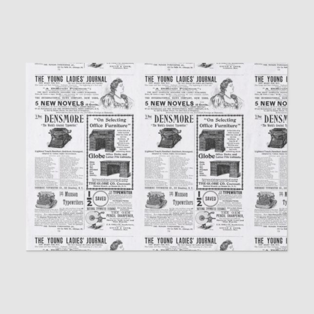 Vintage Advertising Tissue Paper (Front)