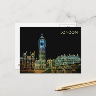 Vintage Advertising Travel Guide to London England Postcard