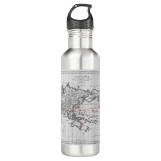 Vintage Aeronautic World Map 710 Ml Water Bottle
