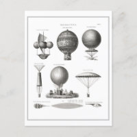 Vintage Aeronautics Flying Machines Postcard