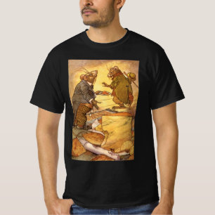 Vintage Aesop's Fable, Country Mouse, City Mouse T-Shirt