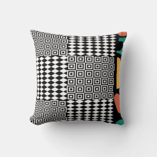 Vintage Aesthetic absract pattern Throw Pillow