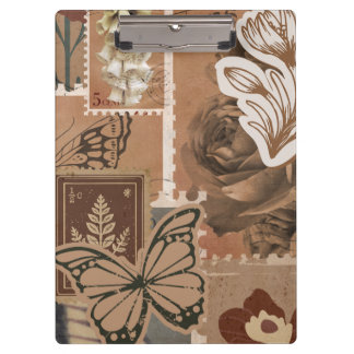 Vintage Aesthetic Brown Design Clipboard