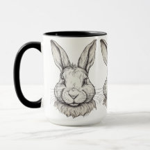Vintage Aesthetic Bunny Illustration