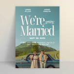 Vintage aesthetic photo wedding movie poster invitation<br><div class="desc">Vintage aesthetic photo wedding movie poster</div>