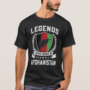 Vintage Afghan Flag Legends Were Born In Afghanist T-Shirt