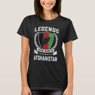 Vintage Afghan Flag Legends Were Born In Afghanist T-Shirt