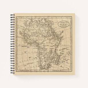 Vintage Africa Map Notebook