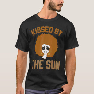 Vintage African Afro Kissed By The Sun Pride Melan T-Shirt