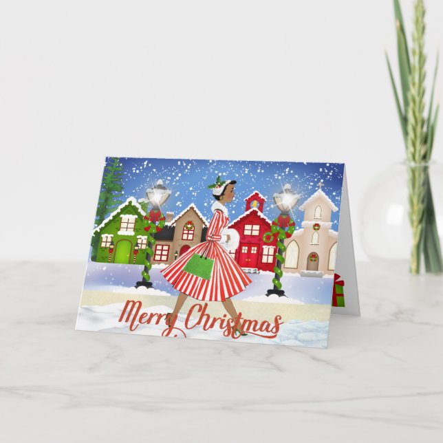 Vintage African American Christmas Card (Front)