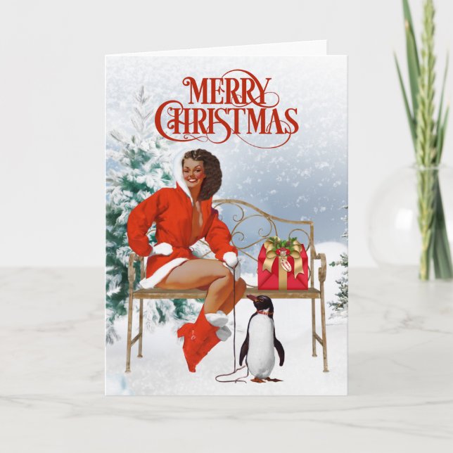 Vintage African American Christmas Card (Front)