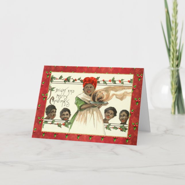 Vintage African American Christmas Card (Front)