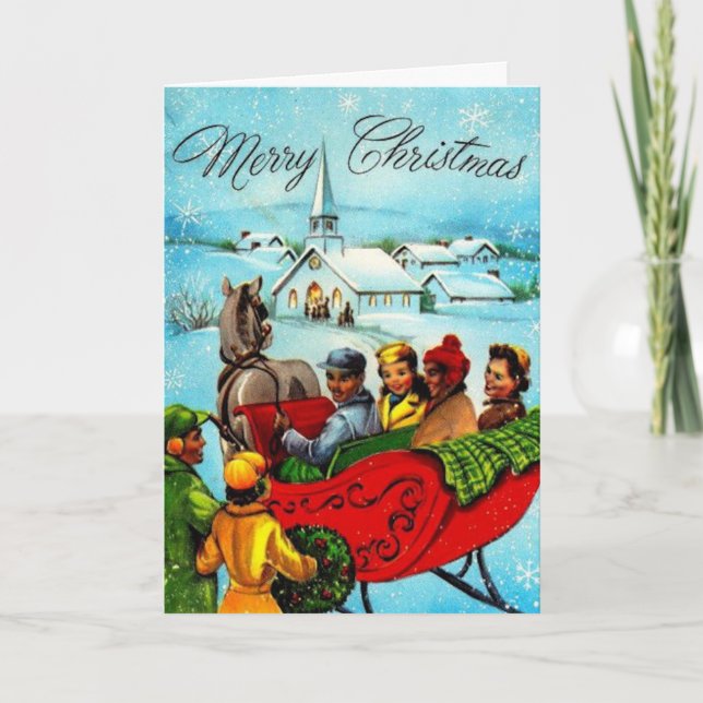 Vintage African American Christmas Card (Front)