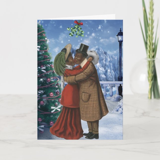 Vintage African American Christmas Card (Front)