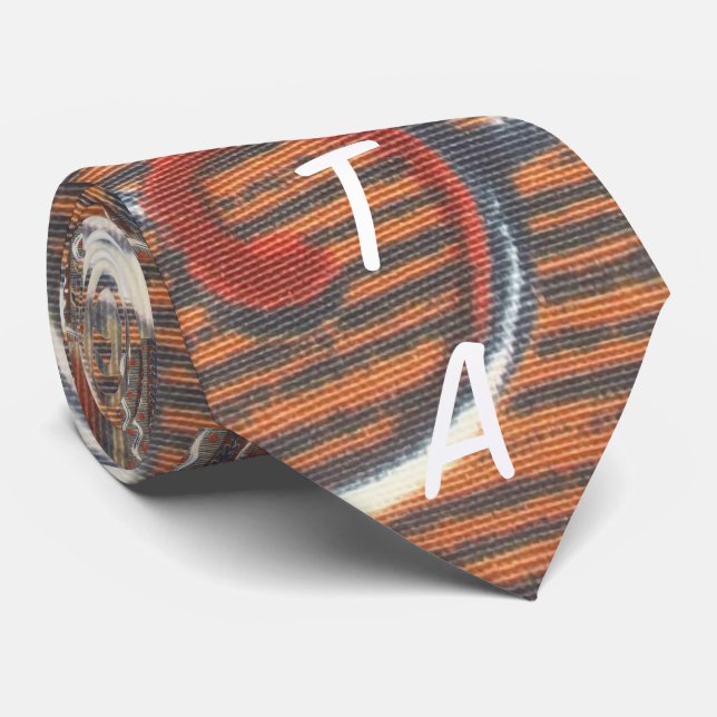 Vintage African Motif Art Print Tie (Rolled)