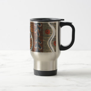 Vintage African Motif Art Print Travel Mug