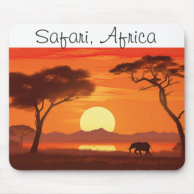 Vintage African Safari  Mouse Pad (Front)