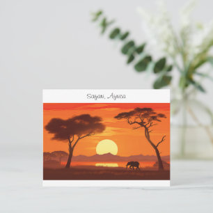 Vintage African Safari Postcard