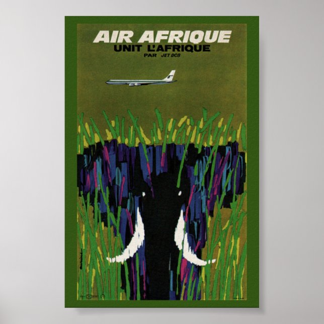 Vintage African Travel Poster Print (Front)