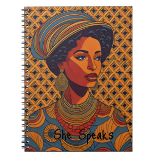 Vintage Afro Lady Notebook
