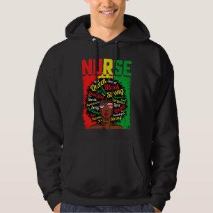 Vintage Afro Nurse Black History Month Retro Melan Hoodie