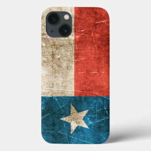 Vintage Aged and Scratched Flag of Texas iPhone 13 Case