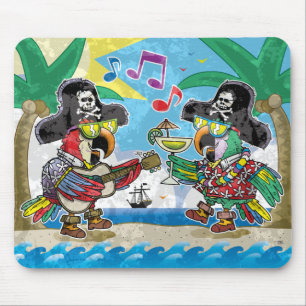 Vintage, Aged, Colourful Parrots Mouse Pad!! Pad