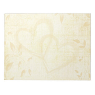 Vintage Aged Paper Wedding Notepad
