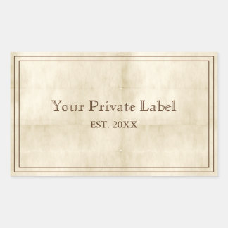 Vintage Aged Parchment Your Private Label Stickers