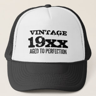 Vintage Aged to perfection Birthday hat for men