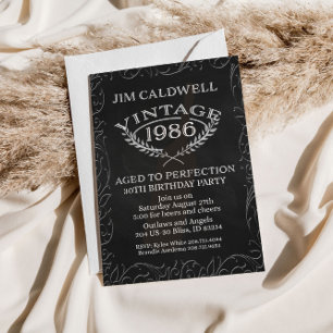 Vintage Aged to Perfection Invitation