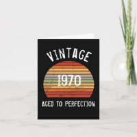 Vintage Aged To Perfection Retro Sun Birthday Card