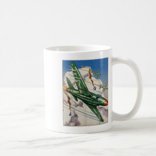 Vintage Air Force Us Jet Fighter Usa War Aviation Coffee Mug