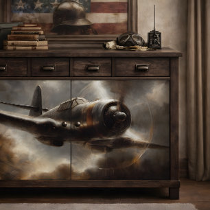 Vintage Aircraft Decoupage Tissue Paper