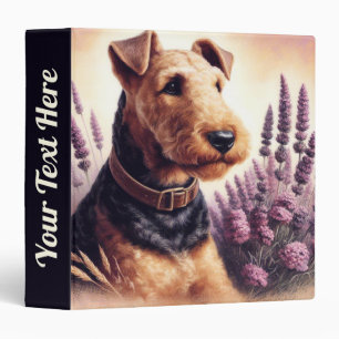 Vintage Airedale Terrier Painting Binder