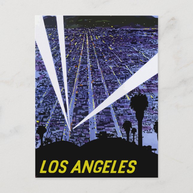 Vintage Airline Travel Los Angeles Postcard (Front)