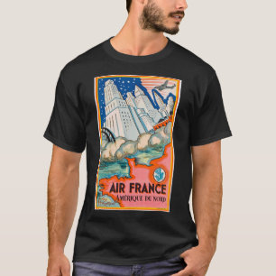 Vintage Airline Travel Poster T-Shirt