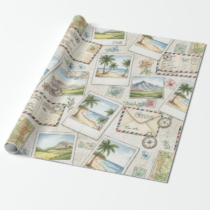 Vintage Airmail Adventure (1) Wrapping Paper