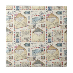 Vintage Airmail Adventure (2) Tile