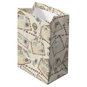 Vintage Airmail Adventure (3) Medium Gift Bag