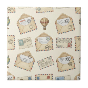 Vintage Airmail Adventure (4) Tile
