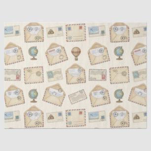 Vintage Airmail Adventure (4) Tissue Paper